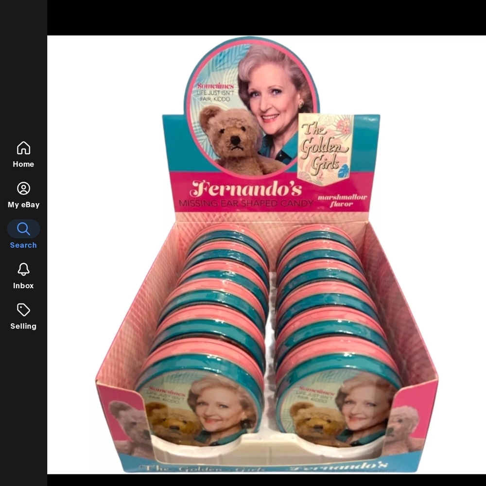 Marshmallow Candy Tin - Teal and Pink
